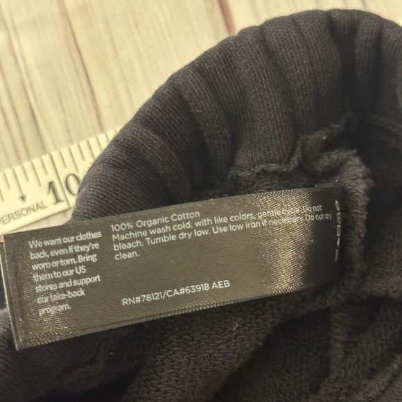 EILEEN FISHER Women's Jogger Sweats Black Organic Cotton Size Small Petite SP - Picture 8 of 10
